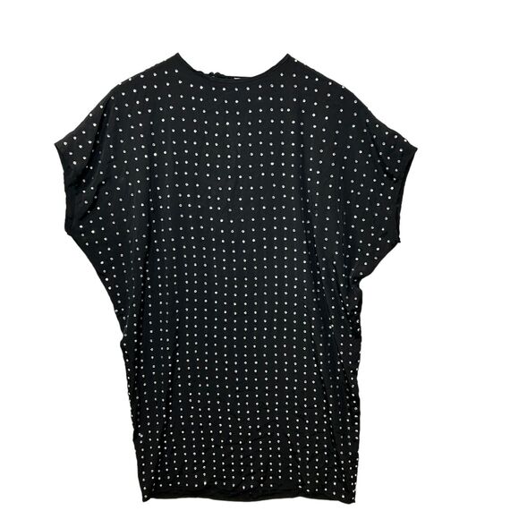 New Susana Monaco Embellished Rhinestone Scoop Back Dress Black Women Small NWOT - Picture 1 of 9